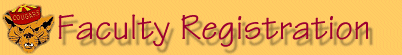 Faculty Registration