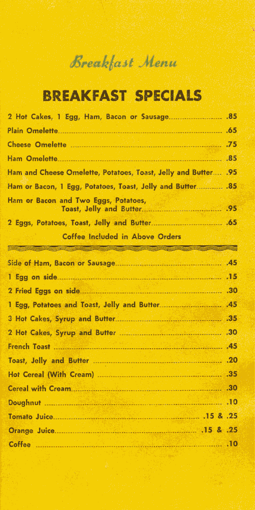 The Lighthouse Menu