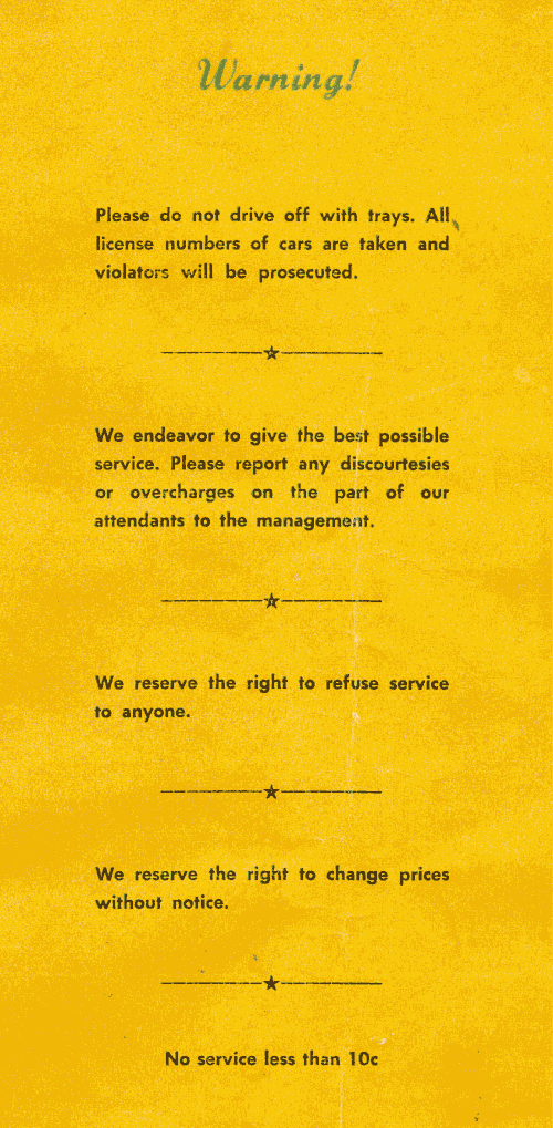 The Lighthouse Menu
